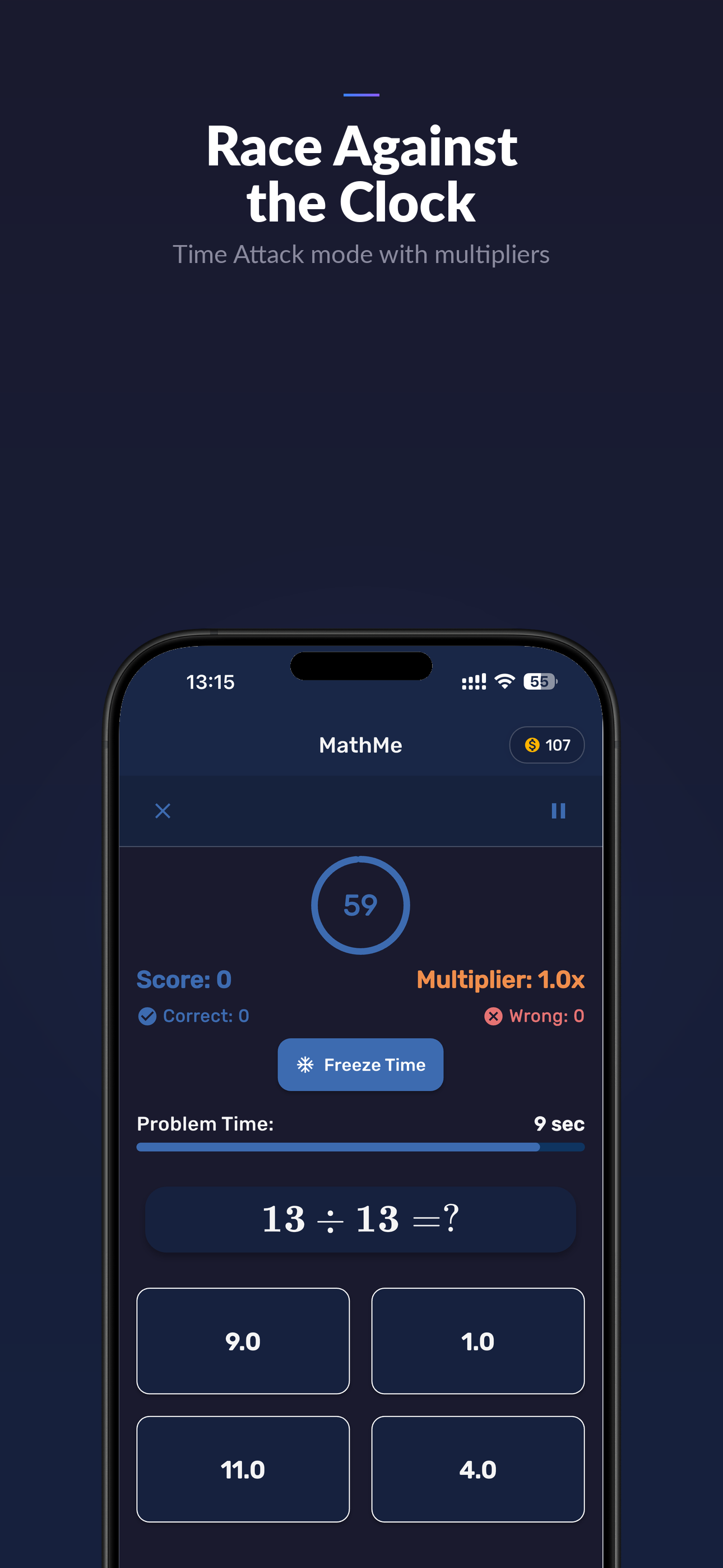 Time Attack mode with multipliers